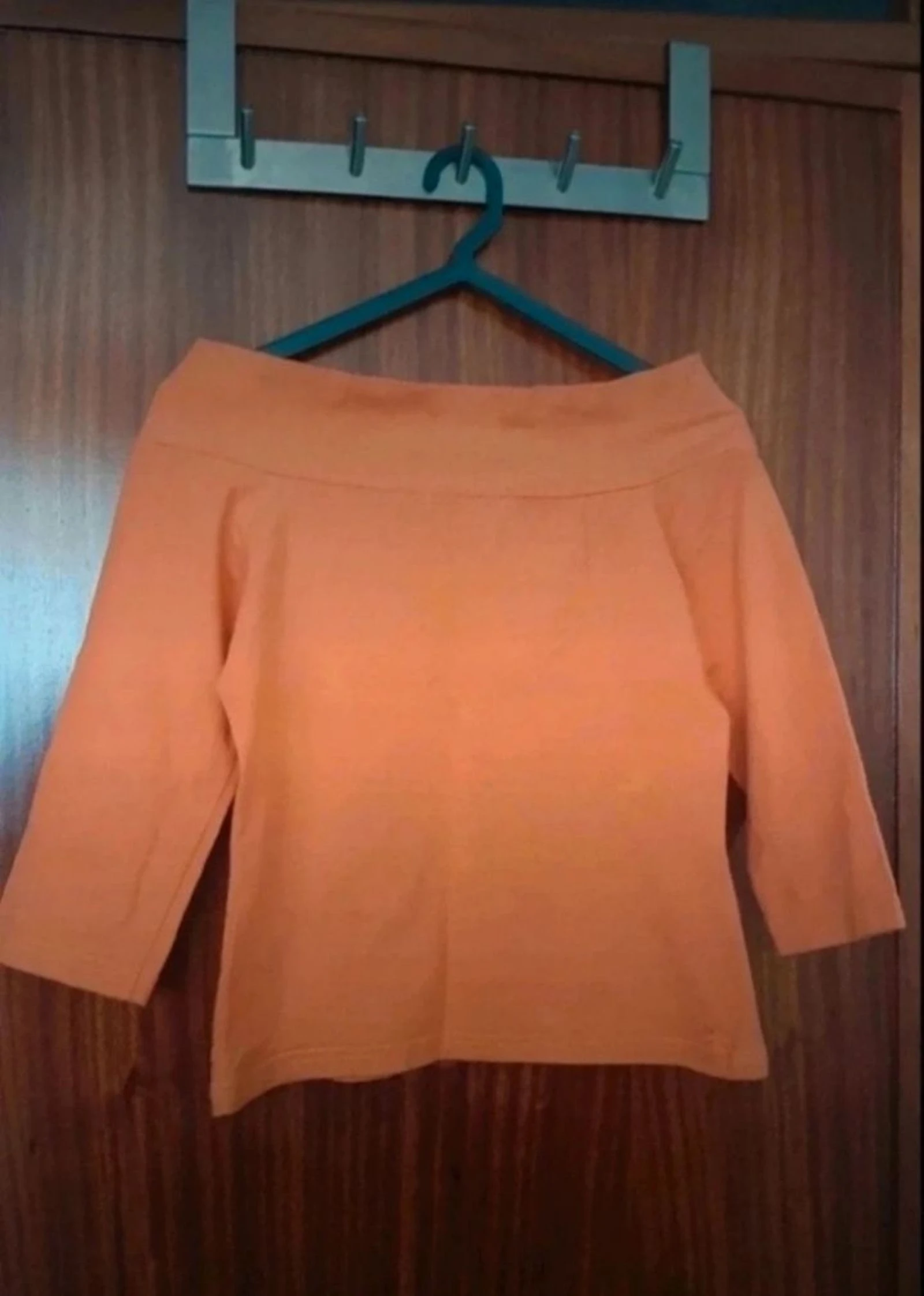 Schouder-over-schouder crop top M oranje / Bardot-trui naranja / Crop trui oranje bardot – photo 2
